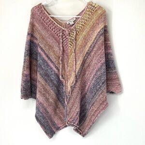 Coldwater creek women’s poncho knit sweater one size